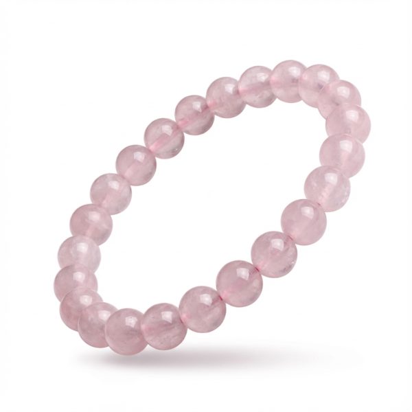 Cristal-צמיד אבני רוז קוורץ איכותי 8 מ