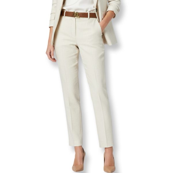 Ralph Lauren | חגורת עור אבזם לוגו קלאסית חומה ראלף לורן