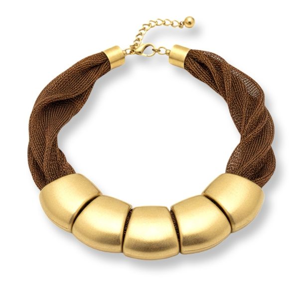 Joyas -שרשרת "אורבן-אלגנס" אופנתית צבע ברונזה ג'ויה