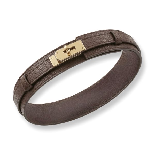 LeaLab | חגורת עור אלגנס אינפיניטי רחבה צבע חום ליאלב