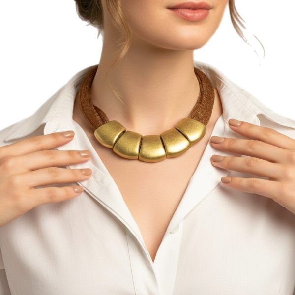 Joyas -שרשרת "אורבן-אלגנס" אופנתית צבע ברונזה ג'ויה