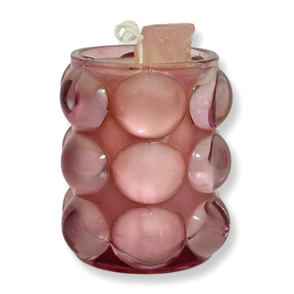 Love Bubble Candle | נר אהבה יוקרתי מעוצב בקריסטל רוז קוורץ