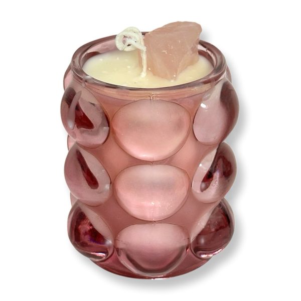 Love Bubble Candle | נר אהבה יוקרתי מעוצב בקריסטל רוז קוורץ