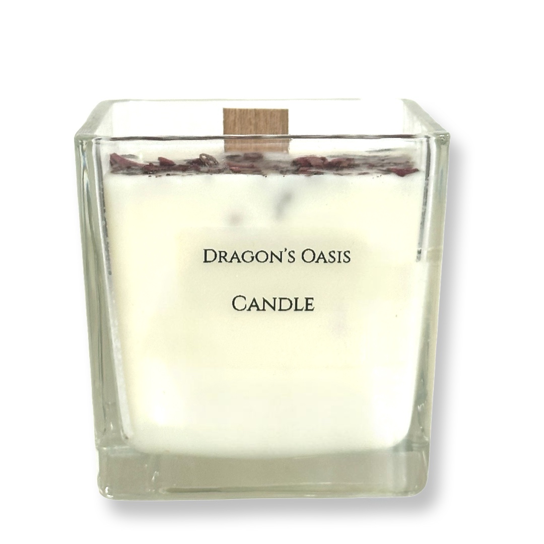 Boo-Bee-Dragon’s Oasis | נר יוקרתי טבעי עם שרף "דם הדרקון
