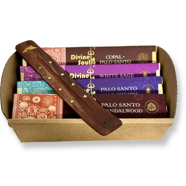 Incense | מארז 4 קטורות דיוויין פרימיום ''שער לנשמה'' ומעמד קטורת