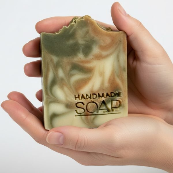 Boo-Bee | סבון טבעי ספירולינה וכורכום "אדמה ורוח" בניחוח ארז אטלס ופצ'ול