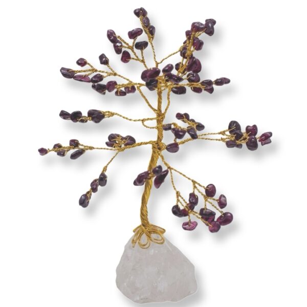 Cristal-עץ אבני קריסטל גארנט לאהבה,תשוקה,אנרגיה,הרמוניה ולביטחון עצמי