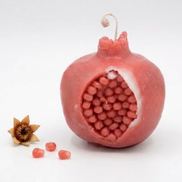 Boo-Bee -Pomegranate Harmony -נר "ברכת הרימון" מעוצב לראש השנה