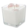 Rose Quartz Romance & Musk Vanilla Candle-נר יוקרתי גדול בניחוח פינק מאסק ווניל שחור עם קריסטלים רוז קוורץ