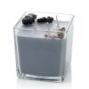 Obsidian & Tourmaline Candle -נר יוקרתי גדול מעוצב עם טורמלין שחור, אובסידיאן