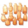 Ronari Home-סימפוניה של סטייל – קולקציית 12 אגרטלים קטנים וינטג' מעוצבים צבע שמפניה-ענבר